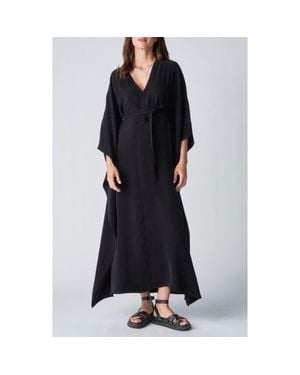ocean + main Belted Caftan - Black