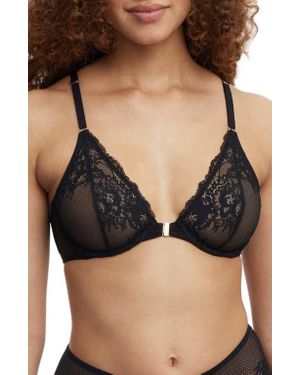 Skarlett Blue Flaunt Underwire Front Close Bra - Black