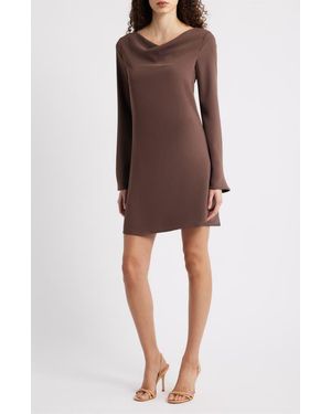 Sam Edelman Long Sleeve Minidress - Brown