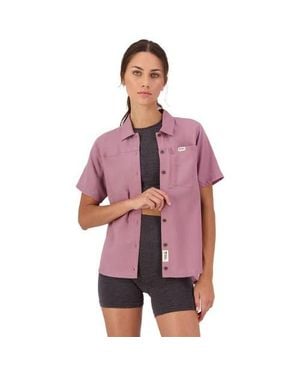 Mons Royale Merino Short-Sleeve Shirt - Purple