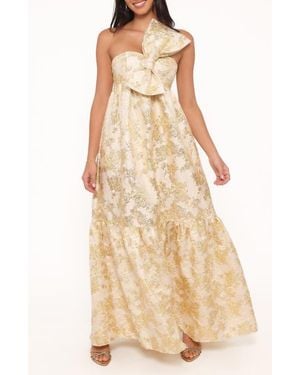 Petal & Pup Betina Bow Front Maxi Dress - Natural