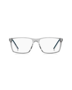 HUGO 55Mm Rectangular Optical Glasses - Gray