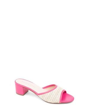 Patricia Green Sienna Raffia Slide Sandal - Pink