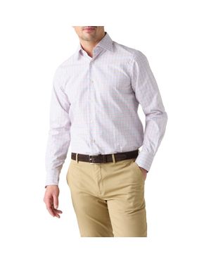 Robert Talbott Madison Check Light Weight Poplin Shirt - Gray