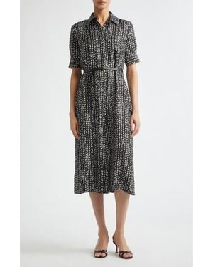 Altuzarra Kieran Belted Silk Shirtdress - Multicolor