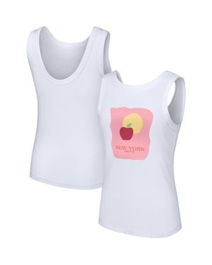 Lusso Style New York Mets Lindy Tank Top - White