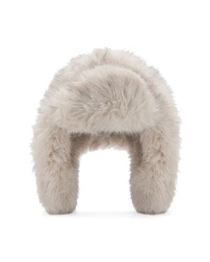 Mango Faux Fur Trapper Hat - White