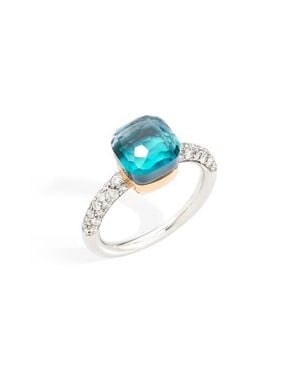 Pomellato Nudo Topaz & Diamond Ring - Blue
