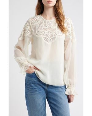 Lipsy Artwork Embellished Top - White