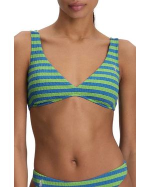 Polo Ralph Lauren Stripe Bikini Top - Green