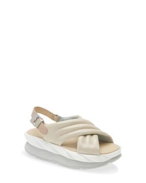 4Ccccees Mellow Mana Platform Slingback Sandal - White