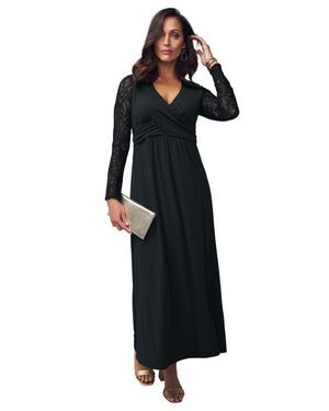 Jessica London Lace Sweetheart Dress - Black