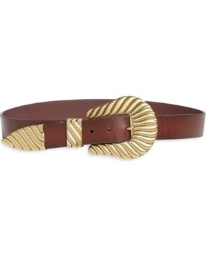 The Great Stetson The Big Buckle Leather Belt - Brown