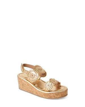 Jack Rogers Kids' Lauren Slingback Platform Wedge Sandal - Natural