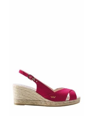 VISCATA Llansa Limited Edition Canvas Espadrille Sandal Wedges - Pink