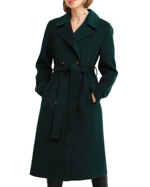 Belle & Bloom Front Runner Belted Coat - Green
