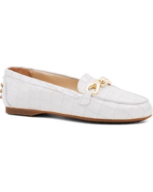 Amalfi by Rangoni Decano Croc Embossed Loafer - White