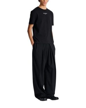 Balmain Embroidered Paris T-Shirt - Black
