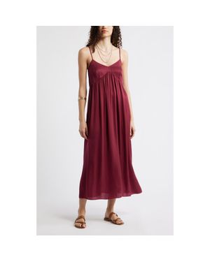 Nordstrom Strappy Gathered Midi Dress
