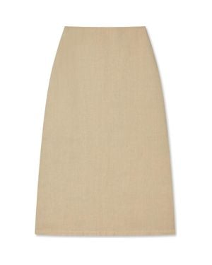 VIR VITA Philippine Maxi Linen Skirt - Natural