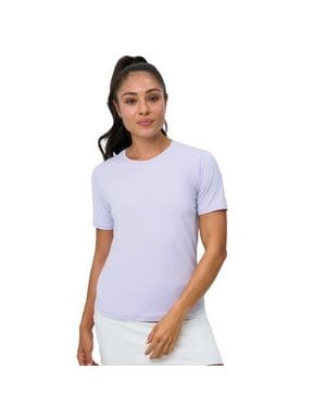 BloqUV Short Sleeve Uv Protection Relaxed Crew Shirt - White