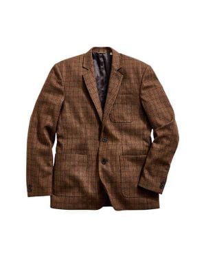 Billy Reid Archie Wool Houndstooth Check Jacket - Brown