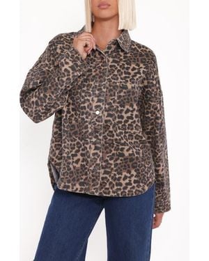 Petal & Pup Elias Print Denim Jacket - Blue