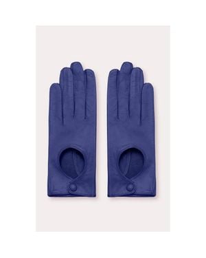 Seymoure Gloves Leather Driving Gloves - Blue