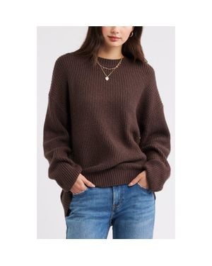 BP. Cozy Crewneck Sweater - Brown