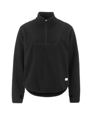 C.r.a.f.t Join High Pile Fleece Half Zip Pullover - Black