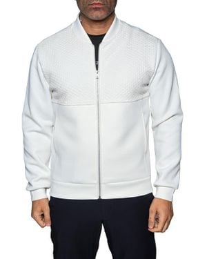 Maceoo Resistance047 Embossed Bomber Jacket - White