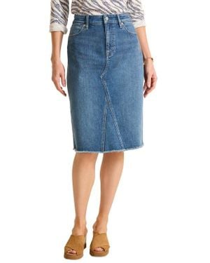 Tommy Bahama Fray Hem Denim Skirt - Blue
