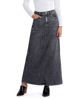 Wash Lab Denim Maria Denim Maxi Skirt - Gray