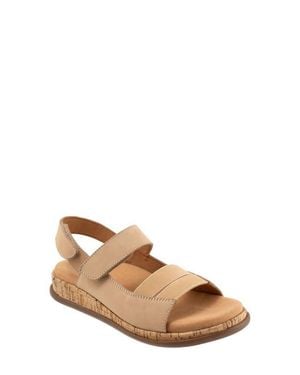 Trotters Gemini Slingback Wedge Sandal - Natural