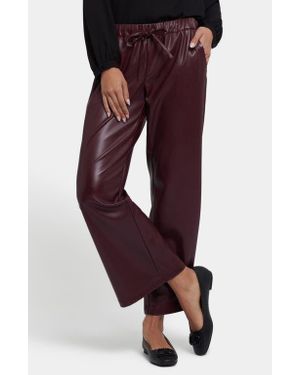 NYDJ Wide Leg Faux Leather Pants - Purple