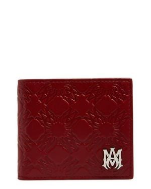 Amiri Ma Quad Leather Bifold Wallet - Red