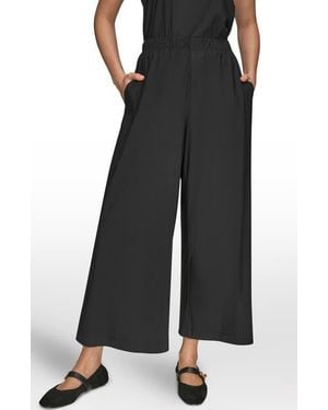 Donna Karan Relaxed Wide Leg Pants - Black