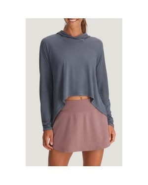 Free Fly Lightweight Crop Hoodie - Blue