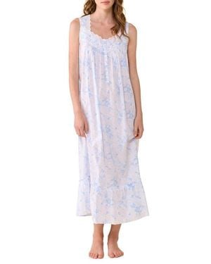 Eileen West Sleeveless Cotton Woven Lawn Ballet Nightgown - Multicolor