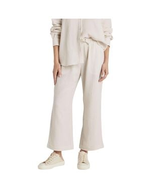 Splendid Adele Cotton Gauze Drawstring Pants - Natural