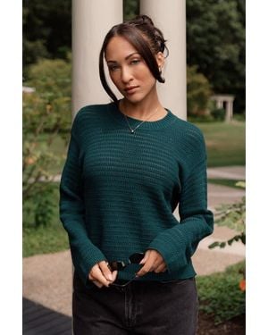 KADA The Open Knit Long Sleeve Sweater - Green