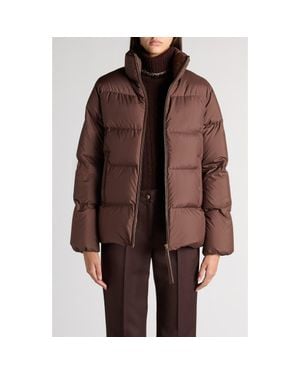 Moncler Vivantesse Quilted Puffer Jacket - Brown