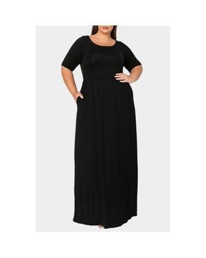 L I V D Eva Jersey Maxi Dress - Black