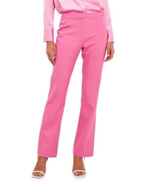 Endless Rose Flat Front Pants - Pink