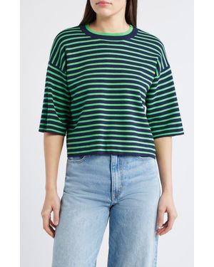 Wit & Wisdom Stripe Knit Top - Green