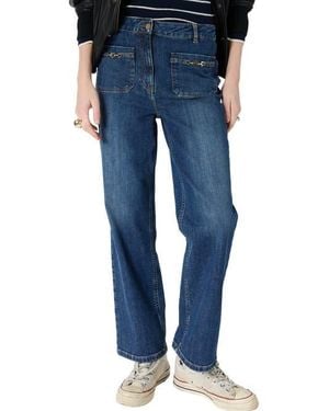 Gerard Darel Arlina Monogram Pocket Detail - Blue