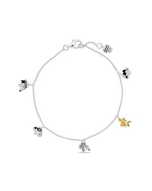 Crislu X Peanuts Snoopy & Woodstock Charm Bracelet - White