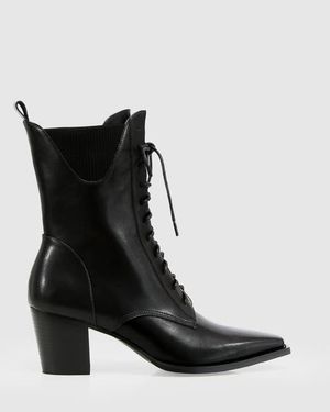 Belle & Bloom Jumping Ship Laced Boot - Black
