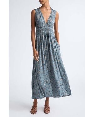 Ulla Johnson Ursula Print Sleeveless Maxi Dress - Blue