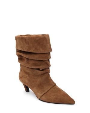 Ash Virgee Pointed Toe Kitten Heel Bootie - Brown